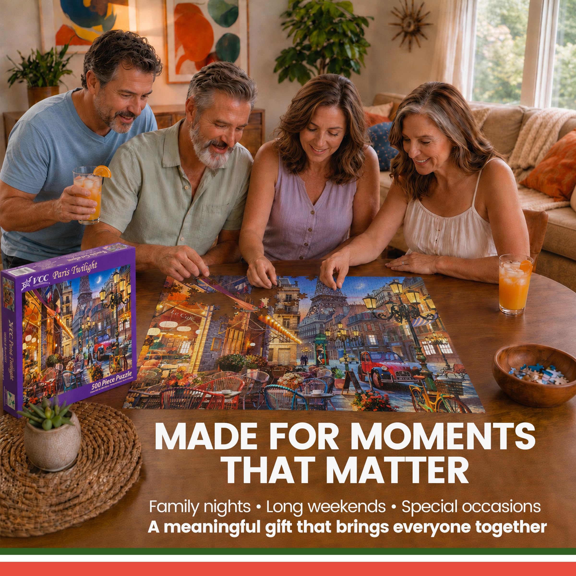 Amazon.com: VCC Paris Twilight 500 Piece Jigsaw Puzzle for Adults